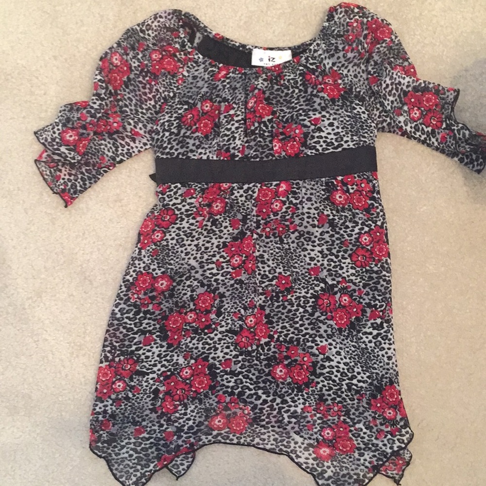 Red and black blouse